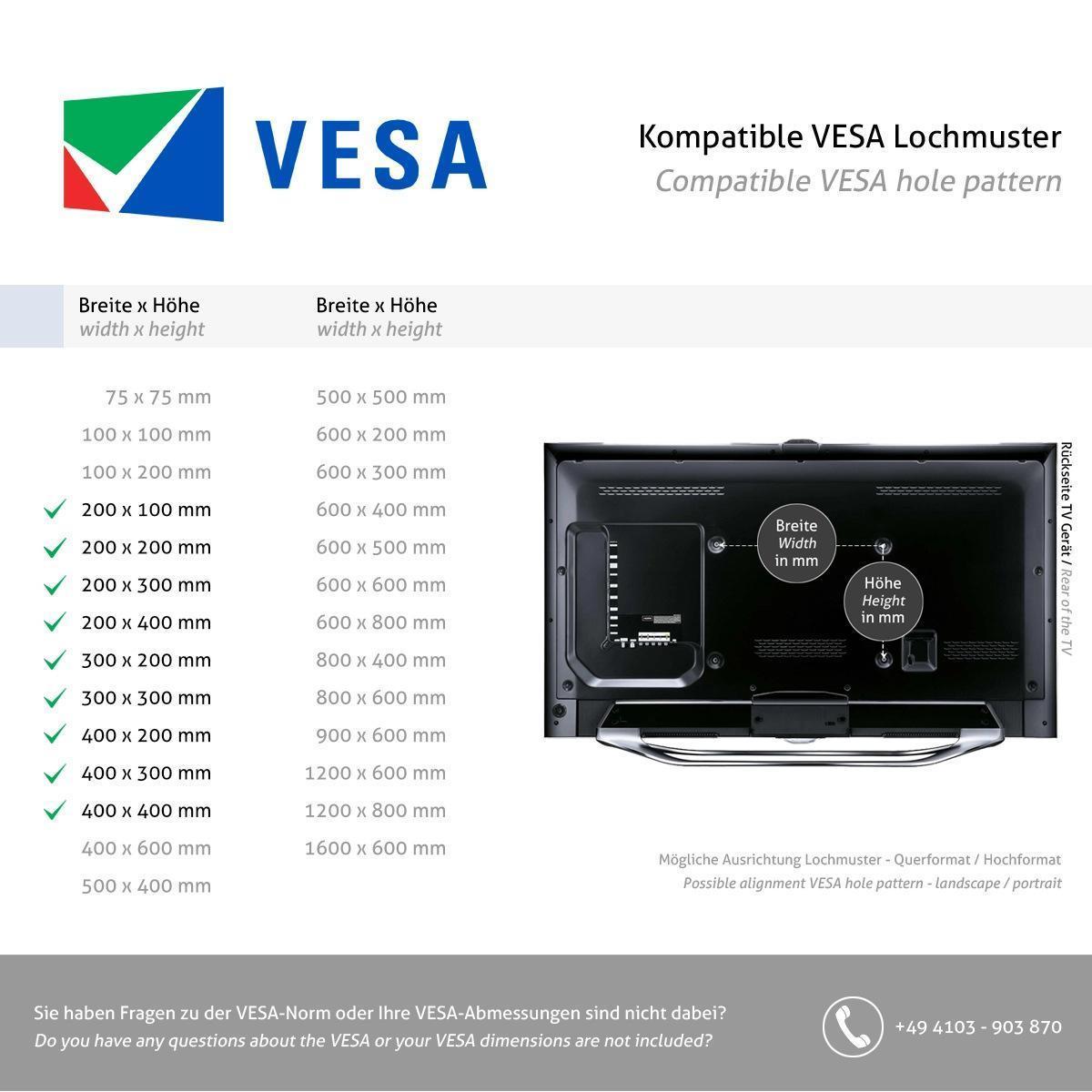 Erard WAM 400TW2 neigbare, schwenkbare TV Wandhalterung 40 - 80 Zoll Vesa