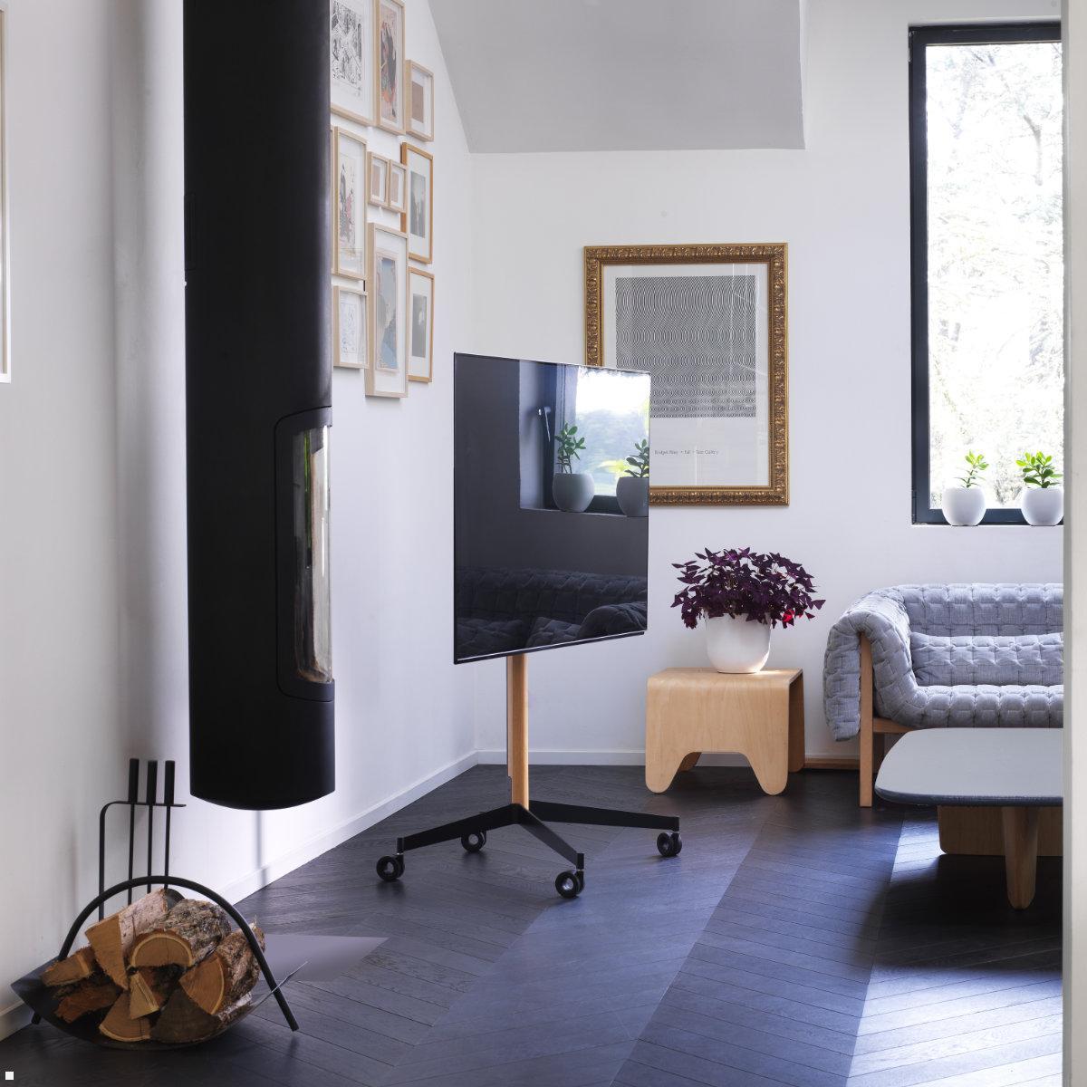 Erard KANA 1400XL mobiler TV Ständer 40-80 Zoll, Eiche hell / schwarz, Heimkino Erard KANA 1400XL mobiler TV Ständer 40-80 Zoll, Eiche hell / schwarz, Heimkino