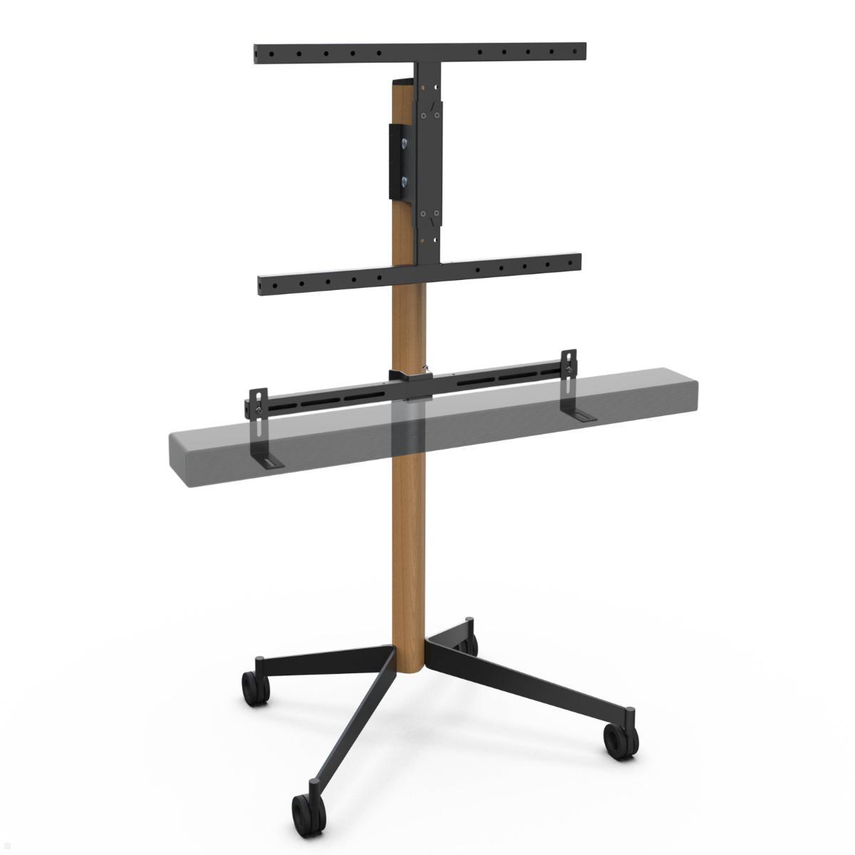 Erard KANA 1400XL mobiler TV Ständer mit Soundbarhalter 40-80 Zoll, Eiche hell / schwarz Erard KANA 1400XL mobiler TV Ständer mit Soundbarhalter 40-80 Zoll, Eiche hell / schwarz