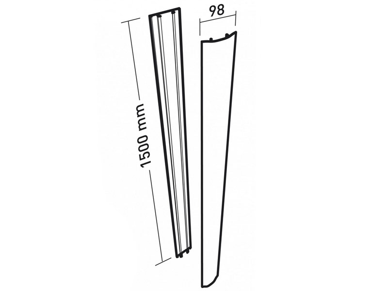 Erard 008503 Kabelkanal für die Wand - Länge 1,5m