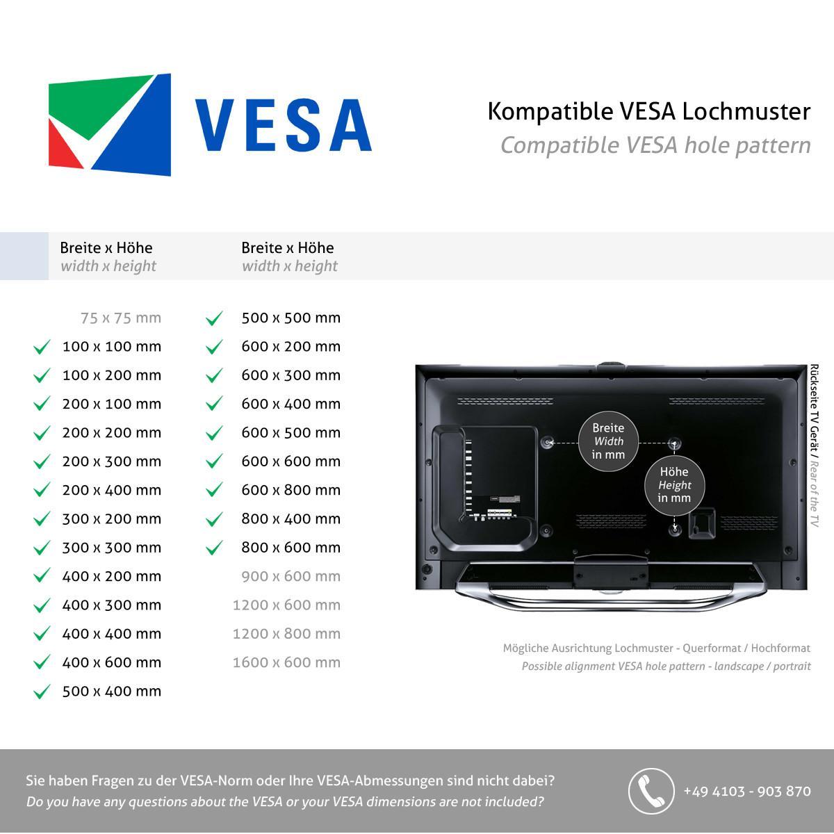 Erard Fit-Up XXL universal TV Ständer 40 - 85 Zoll, silber/schwarz (035320), VESA Erard Fit-Up XXL universal TV Ständer 40 - 85 Zoll, silber/schwarz (035320), VESA