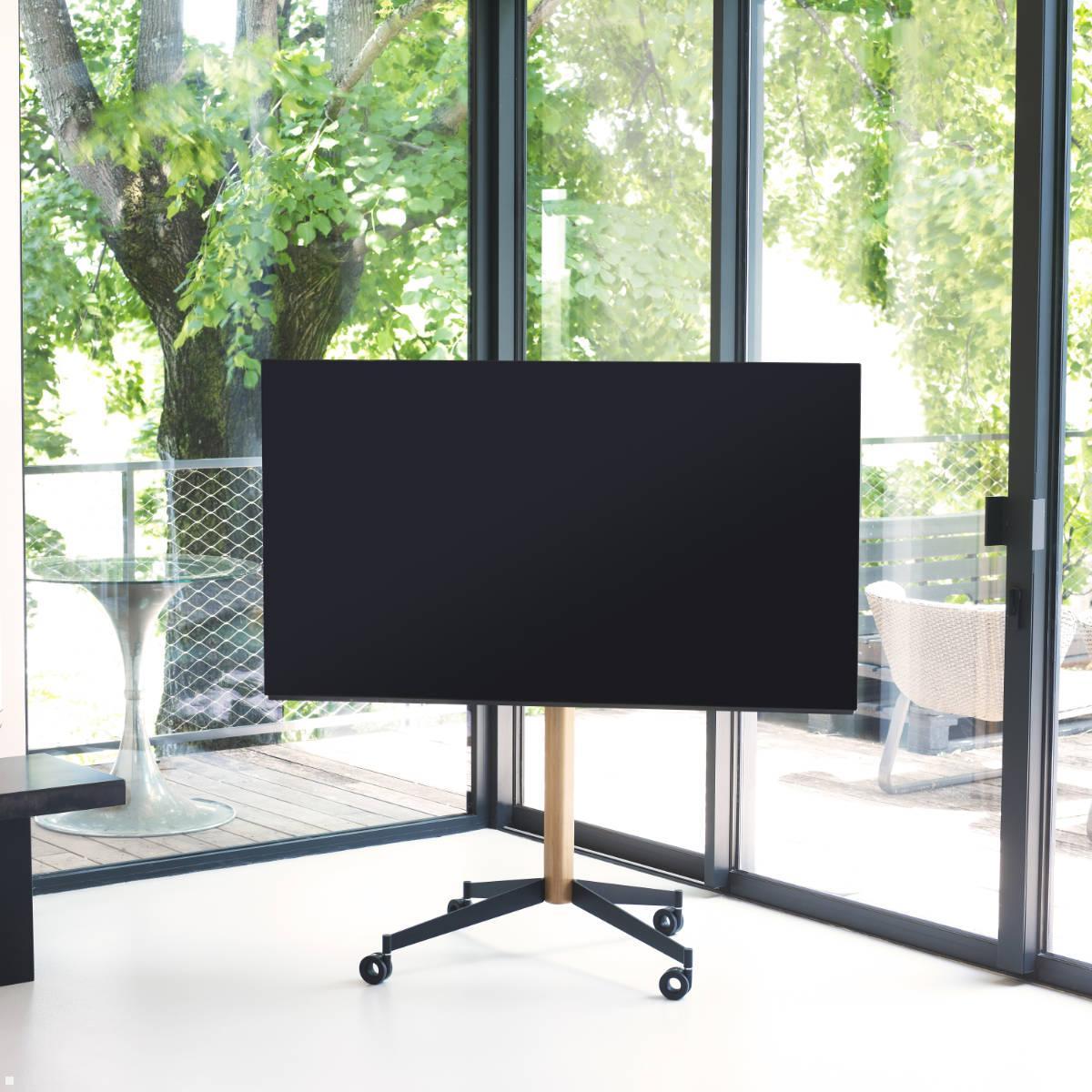 Erard KANA 1400XL mobiler TV Ständer 40-80 Zoll, Eiche hell / schwarz, auf Rollen Erard KANA 1400XL mobiler TV Ständer 40-80 Zoll, Eiche hell / schwarz, auf Rollen