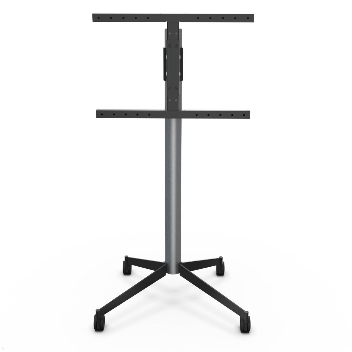 Erard KANA 1400XL mobiler TV Ständer 40-80 Zoll, silber / schwarz, Front Erard KANA 1400XL mobiler TV Ständer 40-80 Zoll, silber / schwarz, Front