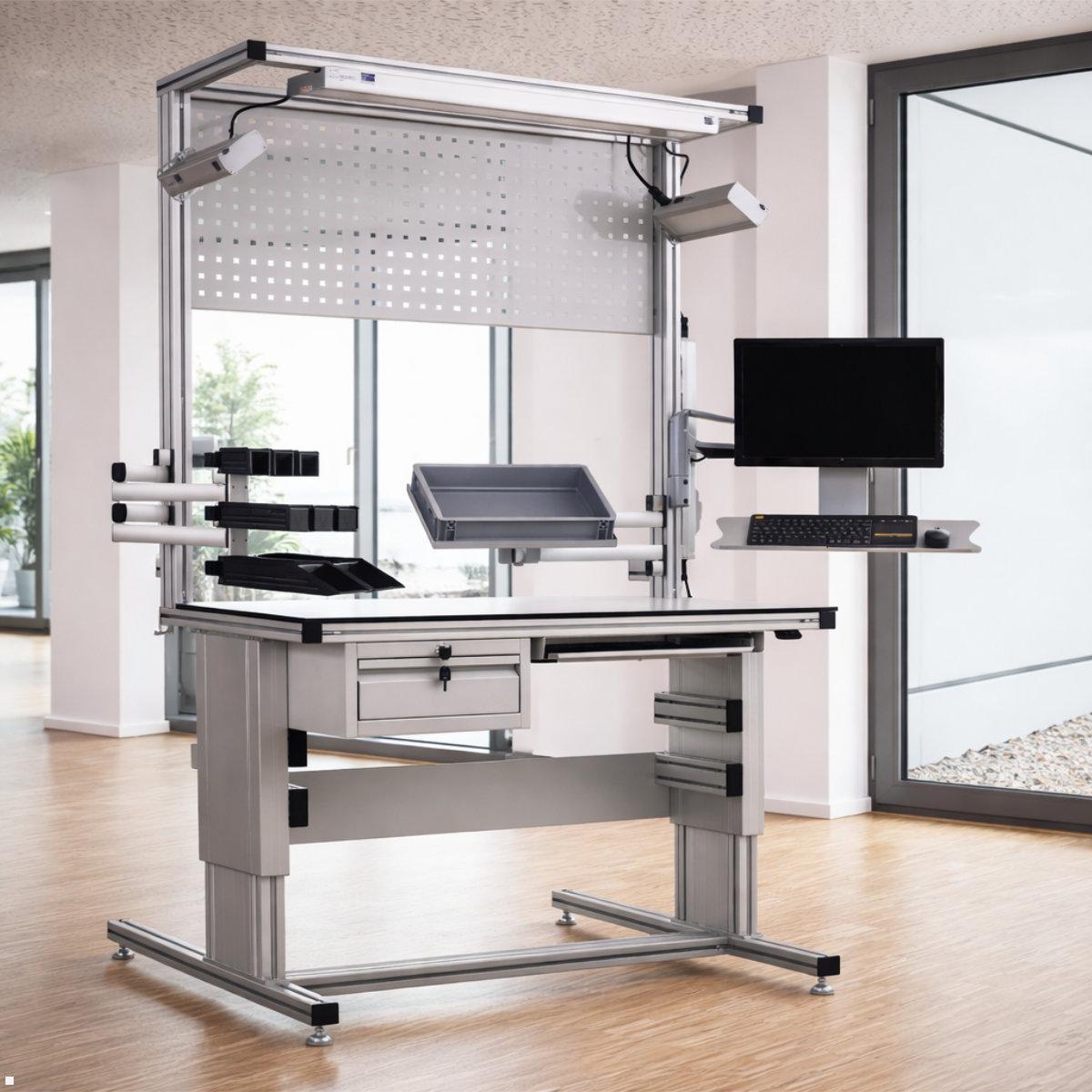 Novus TFC Zubehör Faltarm Ablage 500 mm für Alu Profil Anwendungsbeispiel