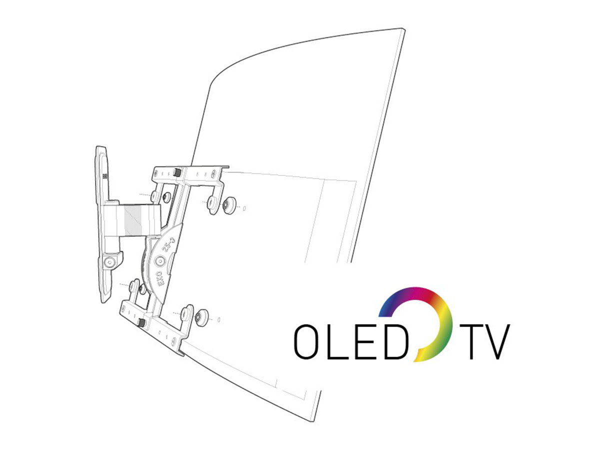 Erard EXO 400TW1 schwenkbare TV Wandhalterung 30-65 Zoll, Aluminium OLED TV kompatibel