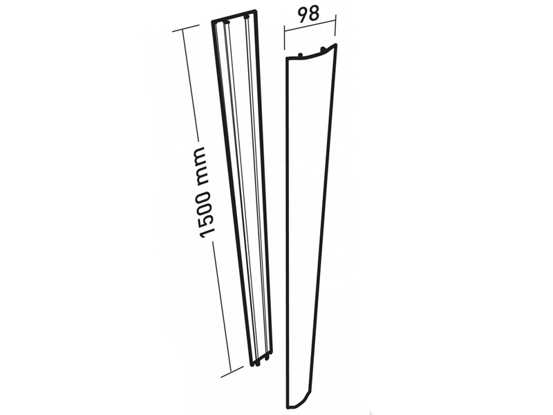 Erard 008502 Kabelabdeckung für die Wand 150 cm