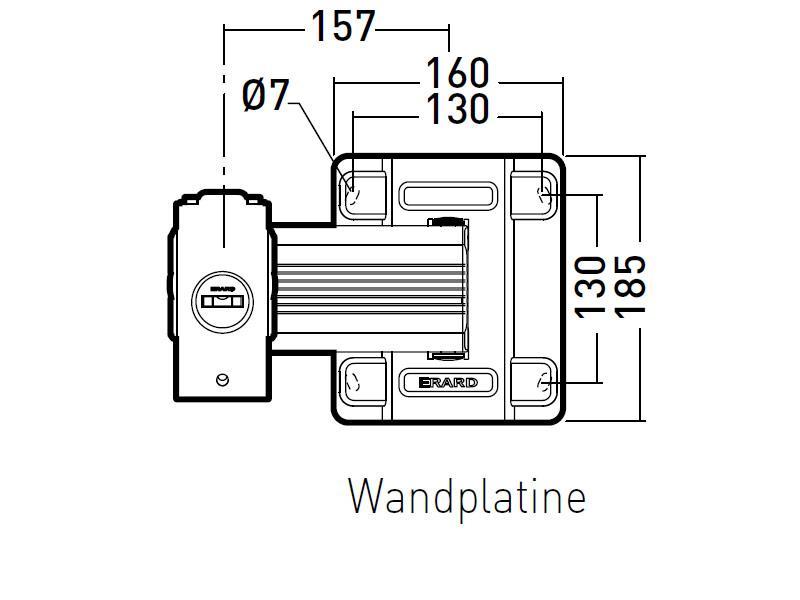 Erard CLIFF 400TW45 Monitor Halterung Seitenansicht Erard CLIFF 400TW45 Monitor Halterung Seitenansicht