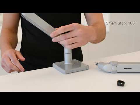 Humanscale M2 Pro Monitor Tischhalterung Durchschraub gerade, weiß (M21WETBB)